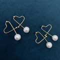 金心珍珠耳環_2