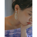 同心垂吊式珍珠耳環_1
