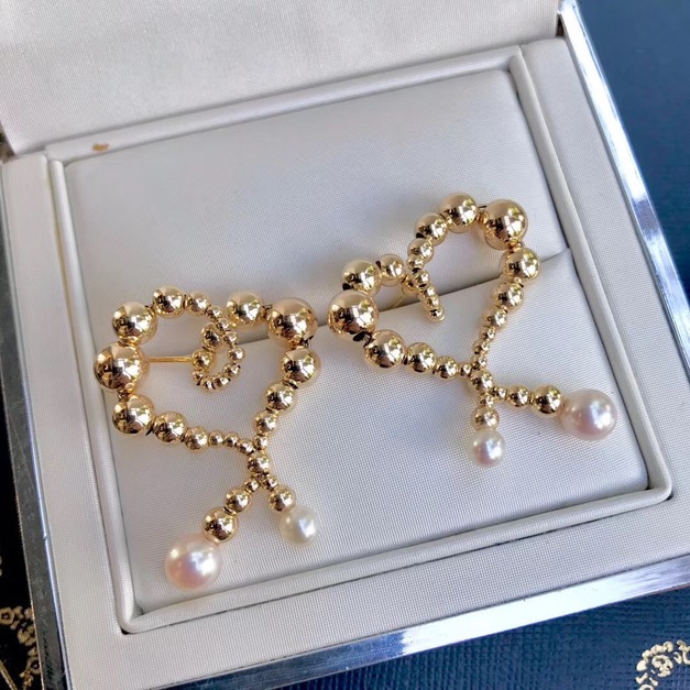 真心珍珠耳針式耳環