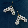 尖塔編織珍珠耳環_3