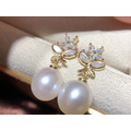 盛開小花珍珠耳環