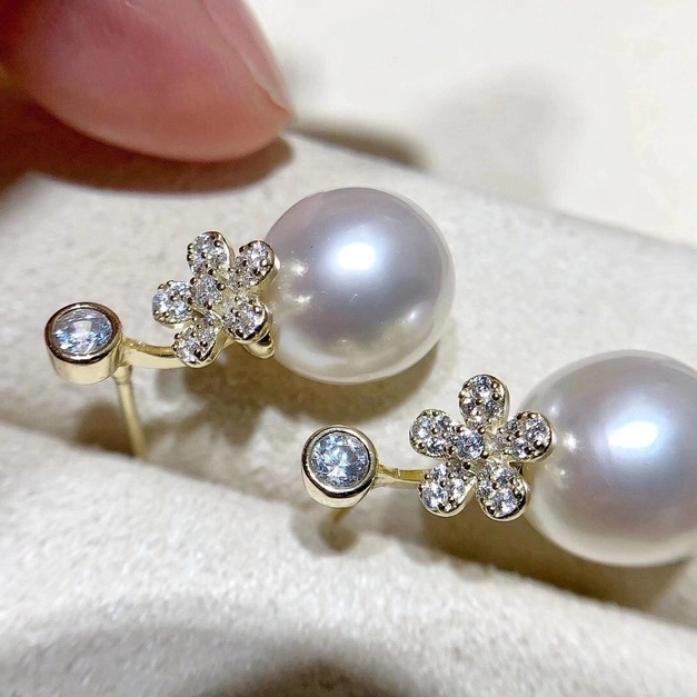 花兒珍珠耳環