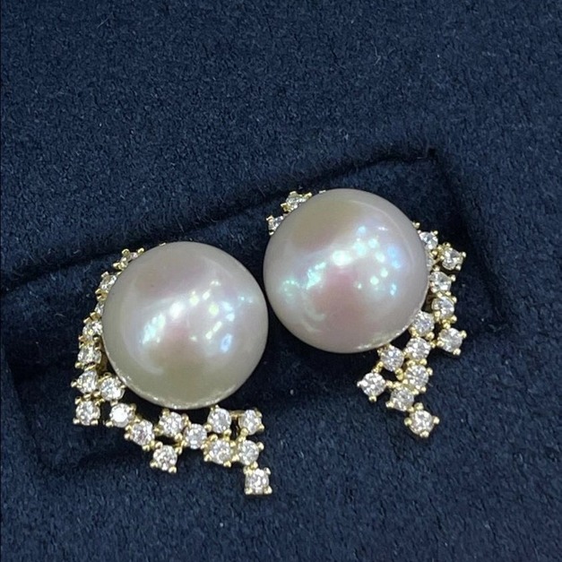 閃耀星辰珍珠耳環