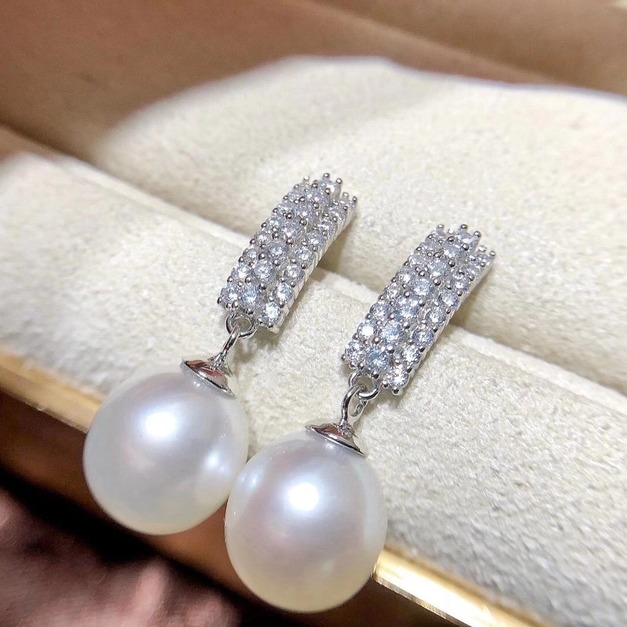 氣質閃亮珍珠耳環