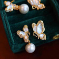 蝴蝶戲舞珍珠耳環_2