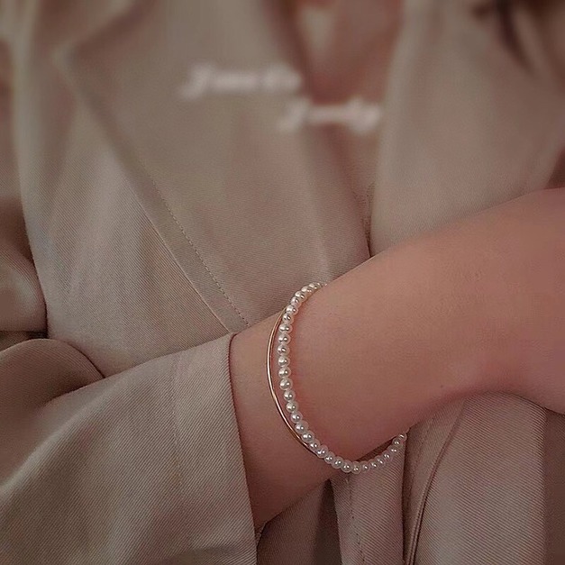 絕美珍珠雙手環