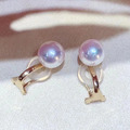 日本Akoya粉紅珍珠耳夾