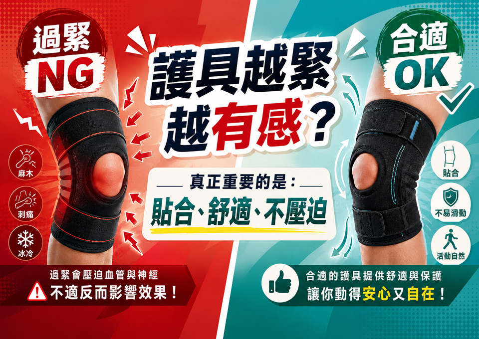 【護具迷思破解】護具越緊越有感，效果就越好嗎？