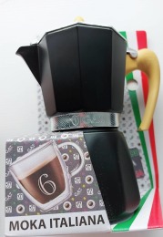 【GAT摩卡壺】足球黃-鋁製 6杯