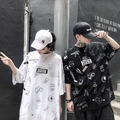 33THX20XX漫畫塗鴉短袖男女寬鬆TEE國潮