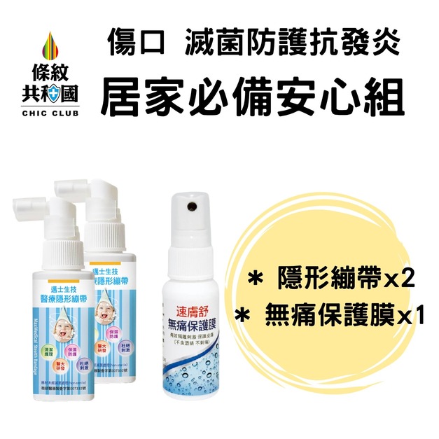 【居家必備安心組】醫療隱形繃帶*2+無痛保護膜*1