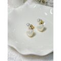 珍珠立體愛心前後扣耳環_3