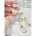 珍珠立體愛心前後扣耳環_6
