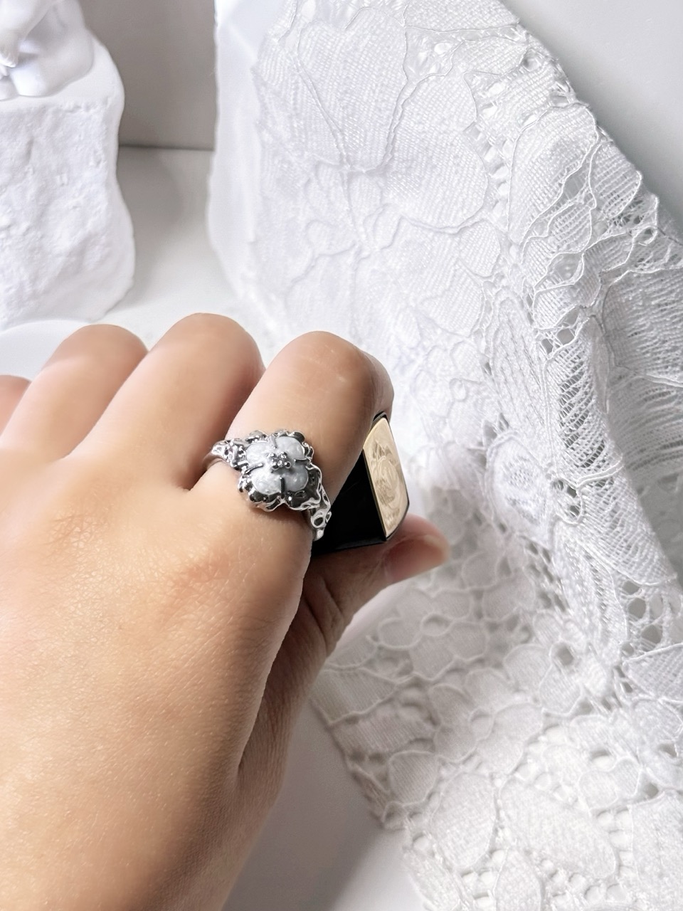 巴洛克復古滴油小花戒指