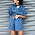 夏日新款牛仔短褲套裝