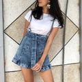春夏新款顯瘦牛仔吊帶短褲套裝_1