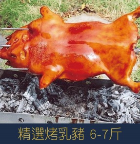 【就是愛海鮮】精選烤乳豬 6-7斤 ±10% (含用具、烤豬架)[量大可配合批發/團購]