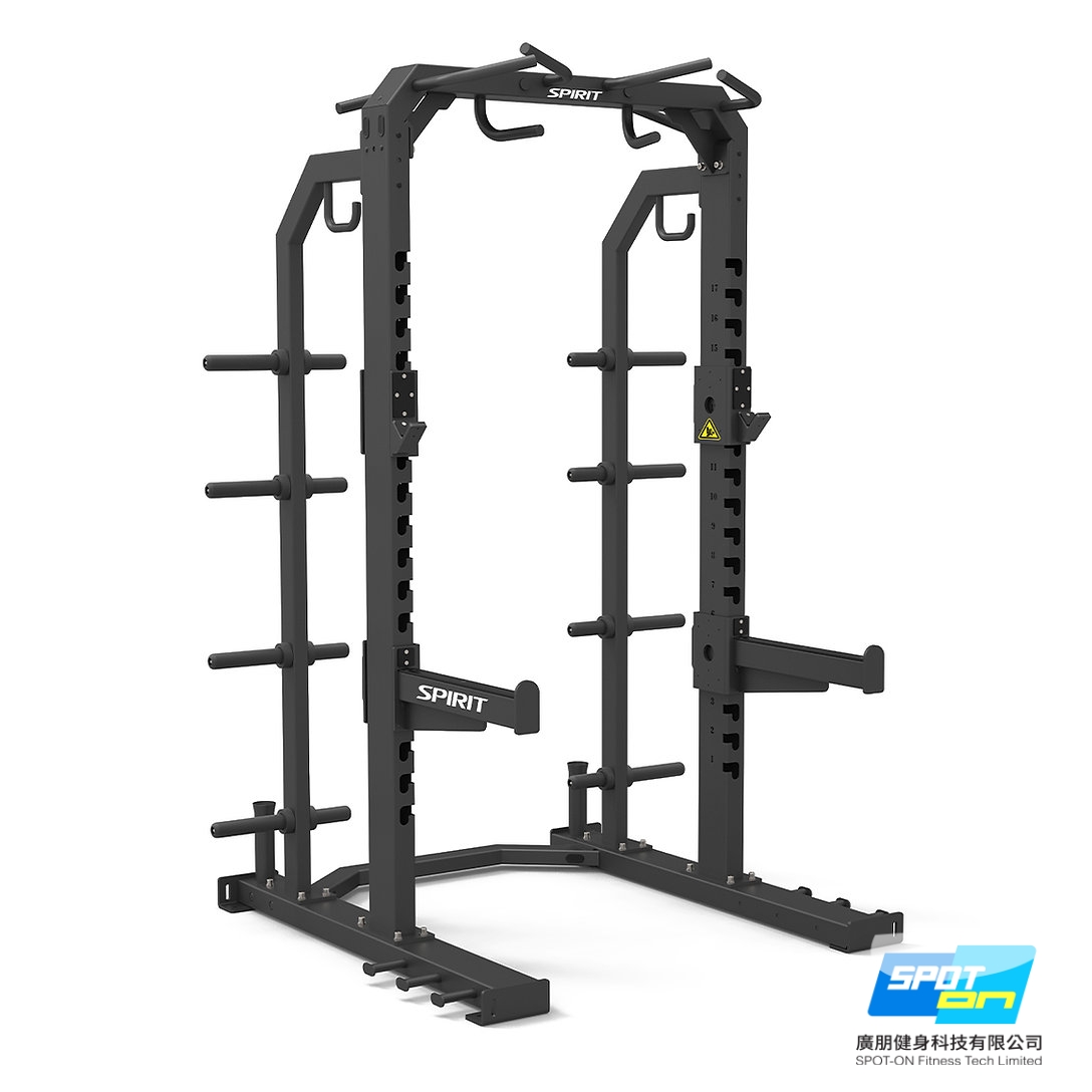 [商用|]  SPIRIT 商用重訓 自由重量 SP-4202 半框式 深蹲架 Half Rack