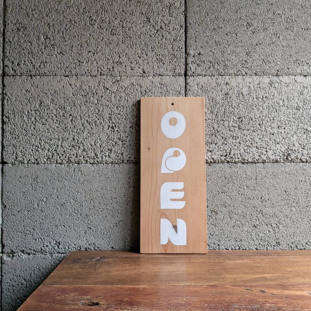 OPEN + CLOSED/常備手繪實木招牌