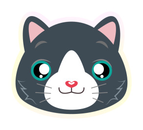 【喵喵造型款】廣告額溫卡.額溫貼片.感溫名片(藍貓.橘貓.黑貓.口罩貓)