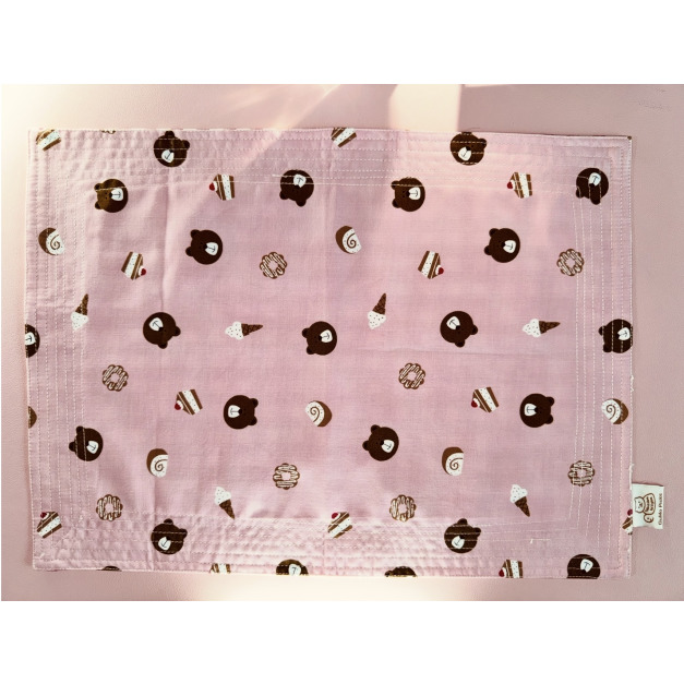 GuMo粉甜熊熊蛋糕&middot;餐墊-外圈(41*30)