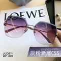 JUDE CO 鑽石切邊無邊框女用墨鏡 (附時尚眼鏡盒)_10