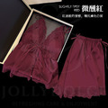 JOLLY DOLCE法式慵懶冰絲睡衣套裝（性感V領/帶胸墊/居家美學)_7