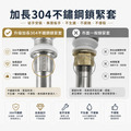 臉盆按壓式 304不鏽鋼 排水器 牆壁及地下濾水 防蟲 排水管 下水管 臉盆專用 15公分 19公分下水器_6
