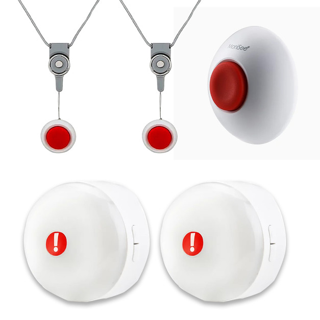 無線緊急呼救套組 | 老人看護呼叫器-擴充穿戴式發射器與接收器/三對二