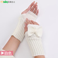 【Osun】新款韓版秋冬少女可愛時尚針織毛線保暖半指露指手套手臂套(CE367-CE368)_5