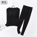 【Osun】Bra-T莫代爾帶胸墊服貼合身長袖長褲套裝睡衣保暖居家服(顏色任選/CE429)_8