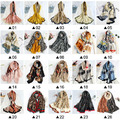 【Osun】天然棉麻印花秋冬款保暖圍巾披肩絲巾 (CE373)_4