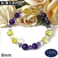 【德山珠寶】5A級8mm天然紫/黃水晶造型手鍊(CE476)_5