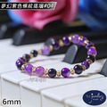 【德山珠寶】5A級6mm夢幻紫色條紋瑪瑙造型手鍊(CE476)_8
