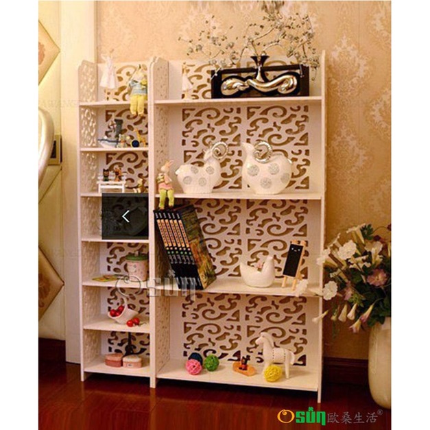 【Osun】DIY木塑板白色雕花層架綜合系列(CE178-12040)/（CE178-12060)/(CE-178_120ZJ)