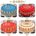 【Osun】180cm+轉盤直徑金碧輝煌圓形餐桌巾防水防油免洗桌布加厚PVC(CE497)_1