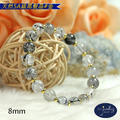 【D.S. jewellery 德山珠寶】5A級8mm天然黑髮晶水晶手鍊金款/銀款(CE476)