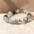 【D.S. jewellery 德山珠寶】5A級10mm天然黑髮晶水晶手鍊金款/銀款(CE476)_6