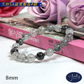 【D.S. jewellery 德山珠寶】5A級8mm天然黑髮晶水晶手鍊金款/銀款(CE476)_7