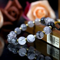 【D.S. jewellery 德山珠寶】5A級10mm天然黑髮晶水晶手鍊金款/銀款(CE476)_1