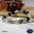 【D.S. jewellery 德山珠寶】5A級8mm天然黑髮晶水晶手鍊金款/銀款(CE476)_11