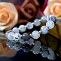 【D.S. jewellery 德山珠寶】5A級10mm天然黑髮晶水晶手鍊金款/銀款(CE476)_9