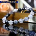 【D.S. jewellery 德山珠寶】5A級8mm天然黑髮晶水晶手鍊金款/銀款(CE476)_12