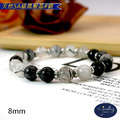 【D.S. jewellery 德山珠寶】5A級8mm天然黑髮晶水晶手鍊金款/銀款(CE476)_10
