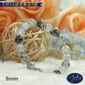 【D.S. jewellery 德山珠寶】5A級8mm天然黑髮晶水晶手鍊金款/銀款(CE476)_8