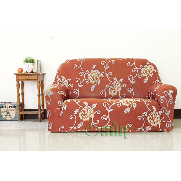 【Osun】2人座一體成型防蹣彈性沙發套、沙發罩- 素色系列、圖騰系列、厚棉絨系列（多款任選/CE173-CE184）