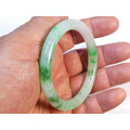 A002 緬甸翡翠玉鐲 外徑7.05厘米內徑5.33厘米高度0.83厘米，18圍_5
