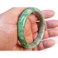 A005 緬甸翡翠玉鐲 外徑7.28厘米內徑5.79厘米高度1.20厘米18.7圍_3