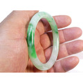 A001 緬甸翡翠玉鐲 外徑7.06厘米內徑5.33厘米高度0.82厘米，18圍_3