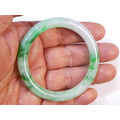 A002 緬甸翡翠玉鐲 外徑7.05厘米內徑5.33厘米高度0.83厘米，18圍_4